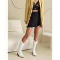 thumbnail image 2 of Mid Heeled Pointed Knight Boots Shoes for Women Girls, 2 of 7