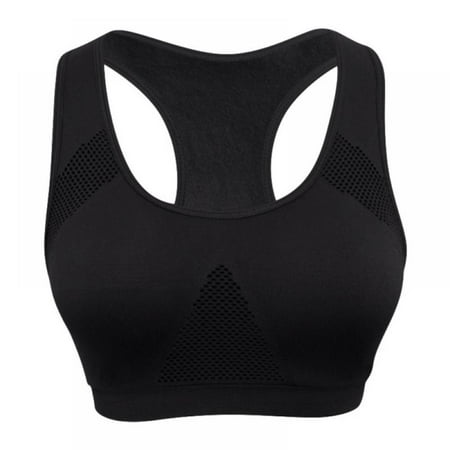 

Women Absorb Sweat Full Cup Top Sports Bra Mesh breathable Bra Push Up Padded Y-line Straps Desigh Seamless Top