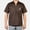 Brown, variant on Ben Davis Men's Half-Zip Short Sleeve Solid Work Shirt, Cotton Blend,Men's