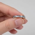 thumbnail image 2 of Marquise Cut Aquamarine & Moissanite Full Eternity Ring, Zig Zag Alternative Engagement Ring, Daily Wear Ring, Minimalist Stackable Ring, March Birthstone Ring, 2 of 5