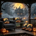 thumbnail image 4 of Pandiboks Halloween Throw Pillow Covers 18x18in Couch Pillow Covers Multicolor Polyester Square Fall Pumpkin for Bedroom、Outdoor, 4 of 6