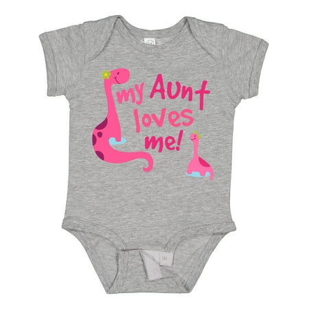 

Inktastic My Aunt Loves Me Gift Baby Girl Bodysuit