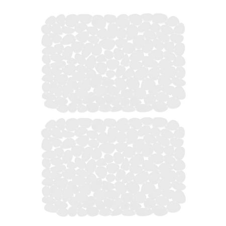 

2pcs Kitchen PVC Sink Mat Bowl Chopsticks Draining Cushion Non-slip Placemat