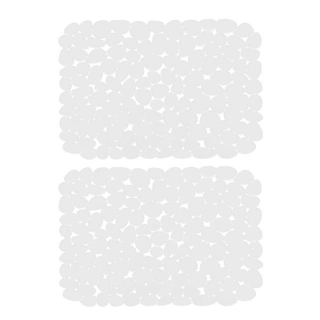 2pcs Kitchen PVC Sink Mat Bowl Chopsticks Draining Cushion Non-slip Placemat