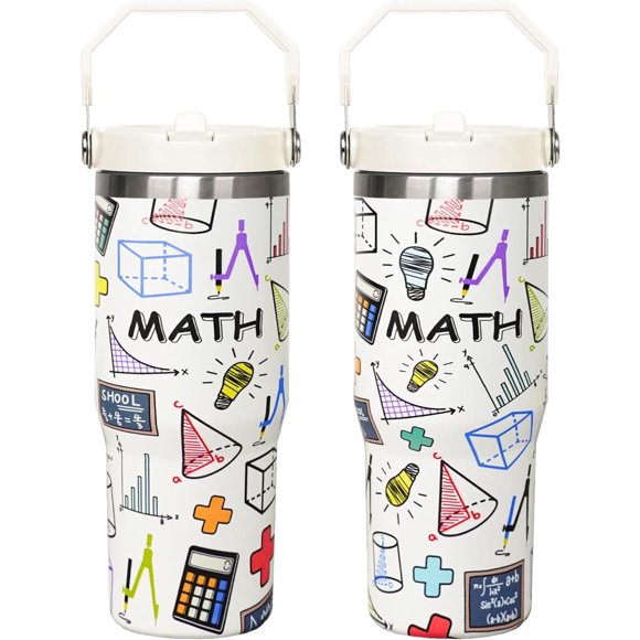 Math Teacher Gifts 30 Oz Math Teacher Insulated Tumbler Cup Math Teacher Appreciation Gifts For Women Men Math Teacher Travel Mug With Straw And Handle