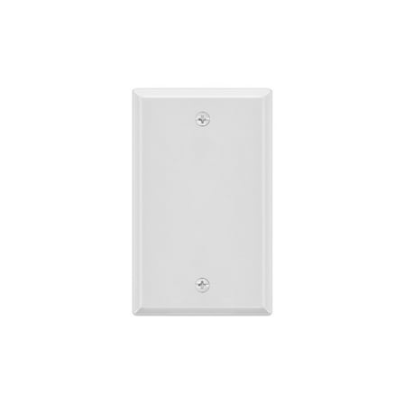 Monoprice 1-Gang Blank Wall Plate - White  for Home ,Office, Personal Install
