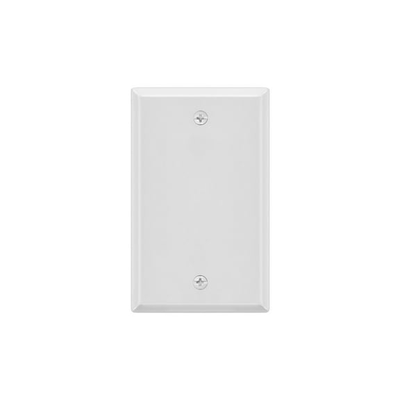 Monoprice 1-Gang Blank Wall Plate - White  for Home ,Office, Personal Install