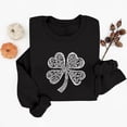 thumbnail image 4 of Chandail Graphique Trèfle de la Saint-Patrick pour Femmes 2026 Tendance à Manches Longues Col Rond Chandail Femmes chandail, 4 of 6