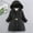 Black, variant on Kids Winter Coat,Kids Puffer Coat With Mid-length Hoods Zipper Windproof Jacket Outwear For Baby Girls Baby Girl Jacket Newborn Baby Clothes
