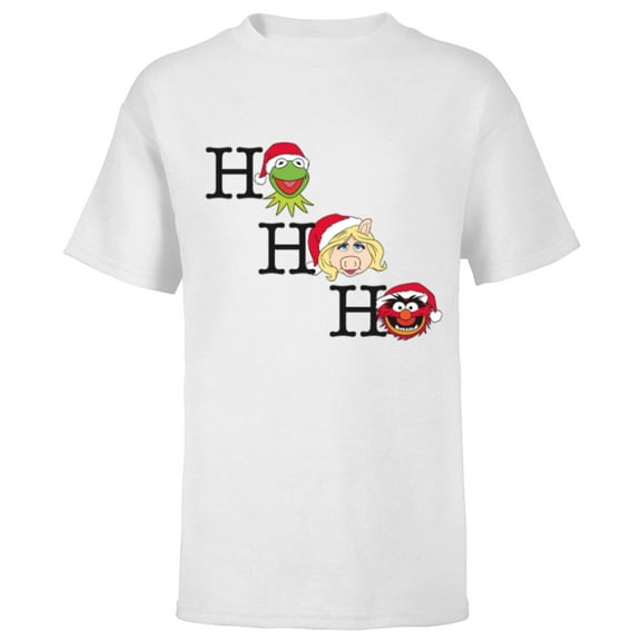 Disney Muppets Kermit Miss Piggy and Animal Holiday - Short Sleeve T-Shirt for Kids -Customized-White