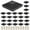 24Pack, variant on 12Pack Fence Post Caps Black(Actual 3.5"X3.5") Fence Post Caps with Screws