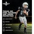 thumbnail image 6 of Exxact Sports Battle 7-Pad Youth Football Girdle with Cup Pocket, Lightweight Padded Compression Shorts with Integrated Ultra Flex Pads, Boys Girdle Football (Black, YM), 6 of 7