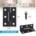 thumbnail image 2 of BUZIFU 24 Pcs Folding Butt Hinges, 2 Inch Door Hinge Ball Bearing Door Hinges Metal Butt Hinge Timber Door Hinge with Screws for Home Furniture Hardware Cabinet Closet Door Drawer (Black), 2 of 7