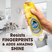 Pledge Expert Care Stainless Steel Polish, Fridge Spray, Lemon Scent, 9.7oz
