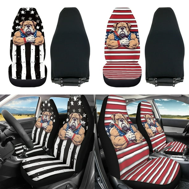 Conjunto de fundas finas y transpirables para asientos de coche en pack de 2 | Protector elástico de asiento tipo cubo con respaldo alto y elástico | Tejidos ligeros y sin arrugas protegen contra