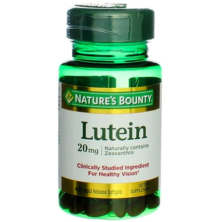 Nature's Bounty Lutein 20 mg 40 Softgels (Pack of 4)