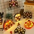 thumbnail image 2 of Wosthever Luces de linterna de calabaza de Halloween Luces de decoración nocturna de calavera Luces de colores de Halloween Lámparas de Kits de decoración para fiestas, 2 of 6