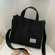 thumbnail image 4 of Bolso de mano para mujer, pequeño bolso tipo cartera, elegante bolso de mano para mujer, bolso de pana, bolso bandolera de moda, 4 of 5