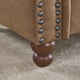 thumbnail image 4 of Pouseayar Accent Large Sofa, Chesterfield Couch 3 Seater Modern Couch Upholstered Sofa with Tufted Back for Living Room, Brown, 4 of 7