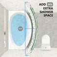 thumbnail image 5 of Utopia Alley Rustproof Wall Mounted Aluminum Double Curved Shower Curtain Rod, Screw Mount Rod, Stronger and More Secure Than Tension, Adjustable Double Shower Rod from 45" to 72", Expandable (White), 5 of 11