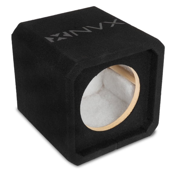 NVX Single 8" Sealed 3/4" MDF Subwoofer Box with Polyfill
