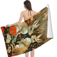 thumbnail image 2 of PHYHOO Vintage Floral Sand Free Microfiber Beach Towel Lightweight Oversized Quick Dry for Kids &amp; Adults for Swimming 30x60in, 2 of 8