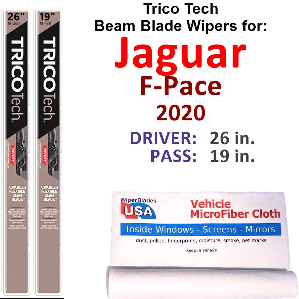 2020 Jaguar FPace Beam Blade Wipers (Set of 2)