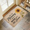 thumbnail image 4 of Black Text Sunflower Flowers (5) Welcome Door Mat Decorative Doormat Farmhouse Low-Profile Floor Rug Switch Mat for Home Indoor Outdoor Decorations 17 X 30 Inch, 4 of 6