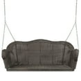 thumbnail image 2 of Northlight Hand Woven Resin Wicker Porch Swing with Chain - Chocolate Brown, 2 of 6