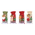 thumbnail image 2 of Naiovety Funda para botella de vino de Navidad, manga con cordón, de comedor, aplique 3D, fundas para beber cerveza, champán, calcetín, Kits de decoración para fiestas Papá Noel, 2 of 6
