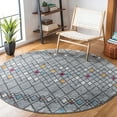 thumbnail image 2 of SAFAVIEH Amsterdam Merrick Geometric Area Rug, Grey/Light Grey, 6'7" x 6'7" Round, 2 of 8