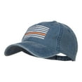 thumbnail image 2 of Thin Orange Line Silver USA Flag Embroidered Washed Cap - Navy OSFM, 2 of 5