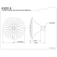 thumbnail image 3 of Kingston Brass KX251 Kingston Brass Watersense KX251 5 Diameter 5 Function Spray Pattern Shower Head  Chrome, 3 of 3