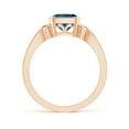 thumbnail image 2 of ANGARA Natural Cushion 1.1 ct London Blue Topaz Solitaire Ring in 14K Rose Gold for Women (Size-6mm) | November Birthstone, Anniversary, Jewelry Gift for Women | Natural London Blue Topaz Ring, 2 of 11
