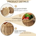 thumbnail image 4 of Yaayu Imitation Rattan Woven Storage Basket with Lid, Covered Organizer for Snacks Toys Clothing, Storage Bin for Home, Small, 4 of 7