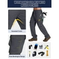 thumbnail image 4 of liyiyiyia Cargo Pants for Men Hiking Casual Travel Outdoor Pants Construction Pants with 8 Pockets, 4 of 7