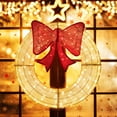 thumbnail image 4 of Gymax 48 Inch Lighted Christmas Mesh Wreath Pre-Lit Festive Wreath w/ 200 LED Bulbs, 4 of 10