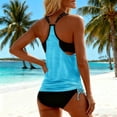 thumbnail image 5 of JoveMarine Women's Flag Print Two-Piece Bikini Set for Women, Padded Cups & Wire-Free, Sexy Beach Vacation Swimsuit, Trendy Bikini Sets for Women,Blue 2XL, 5 of 6