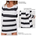 thumbnail image 5 of Pijama, Vestido De Noche, Estampado A Rayas, Dobladillo Alto Y Bajo, Cuello Redondo, Casual Para El Hogar ANGGREK Otros, 5 of 5