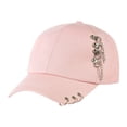 thumbnail image 1 of Baseball Cap Sun Protection Comfortable Adjustable Metal Hoop Decor Unisex Hat Headwear, 1 of 10