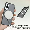 thumbnail image 5 of Designed for Magnetic Samsung Galaxy S25 Edge Case,[Compatible with MagSafe] [Military Grade Drop Protection] Hybrid Slim Translucent Matte Shockproof with Anti-Fingerprint Phone Case,Black, 5 of 6