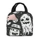 thumbnail image 1 of Easygdp Black White Spooky Ghosts Bolsa Térmica Premium - Tela Oxford Impermeable, Gran Capacidad, Bolsillo Frontal, Unisex para Trabajo, Escuela, Actividades al Aire Libre y Picnics, 1 of 8
