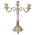 thumbnail image 1 of Abbracc Metal Noble Candlestick Wedding Retro Candle Holder Dining Table Event Romantic Candelabrum Candelabra 3 Arm Gold, 1 of 9