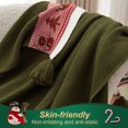 thumbnail image 4 of Walensee Christmas Throw Blanket, Ultra Soft Knit Blanket for Couch Sofa Bed Travel, Lightweight Warm Decorative Throw Blanket, Perfect Holiday Theme Décor and Gift (50"x60", Green Snowman), 4 of 8