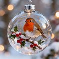 thumbnail image 3 of WUJGXI Transparent Christmas Ball Ornaments Clear Acrylic Bird Memorial for Xmas Tree Home Party Decor Festive Holiday Tree Decoration, 3 of 4