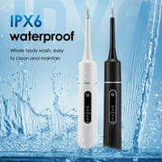 Electric Toothbrush with Tartar Remover Scraper, Teethbrush Cleaning Tool, Teeth Cleaning Kit 2 in 1 with 6 Cleaning Modes, 10min Auto Off, IPX6 Waterproof, 500mAh Battery for Adult, White