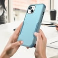 thumbnail image 5 of Dteck for iPhone 15 Case, Slim Pocket-Friendly Hybrid Silicone Bumper Shockproof Tough Rugged Case,Mint, 5 of 6