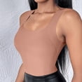 thumbnail image 3 of Padded Tank Top Women Built-in Bra Solid Color Sleeveless Fitted Crop Top, 3 of 8