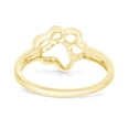 thumbnail image 5 of AFFY 0.1CT White Natural Diamond Paw Print Band Ring 14k Yellow Gold over Sterling Silver-9.5, 5 of 7