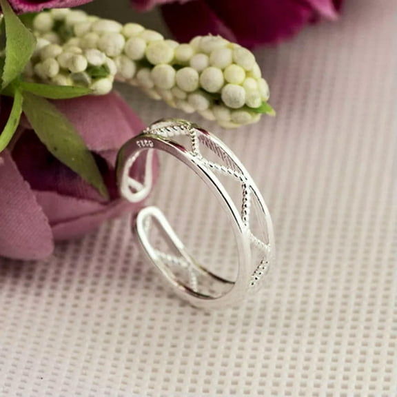 925 Sterling Silver Open Fashion Personality Design Productions Ring Jewelry #23